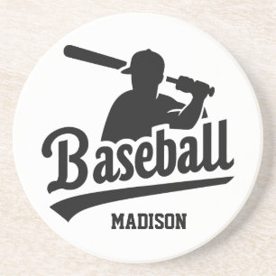 Aangepaste naam Baseball Zandsteen Onderzetter