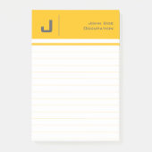 Aangepaste naam Basic Clean Simple Minimalist Yell Post-it® Notes (Voorkant)