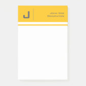 Aangepaste naam Basic Clean Simple Minimalist Yell Post-it® Notes (Voorkant)