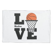 Aangepaste naam basketbal liefde kussensloop (Achterkant)