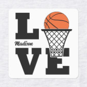 Aangepaste naam basketbal liefde labels (Design 1)
