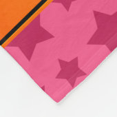 Aangepaste naam basketbal roze sterren fleece deken (Hoek)