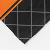 Aangepaste naam basketbal, zwart-witkruis fleece deken (Hoek)