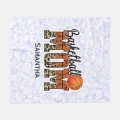 Aangepaste naam Basketball Ma | MOEDERDAG Fleece Deken (Voorkant (Horizontaal))