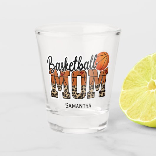 Aangepaste naam Basketball Ma | MOEDERDAG Shot Glas (Voorkant)