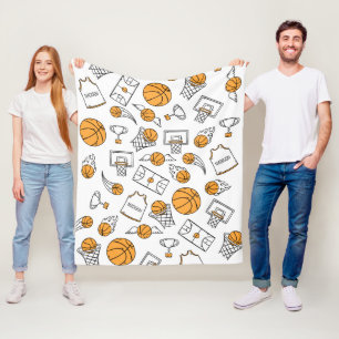Aangepaste naam Basketball Pattern fleece dekens