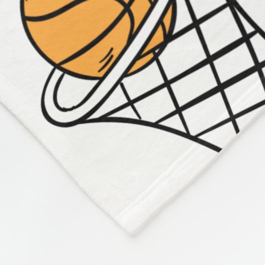 Aangepaste naam Basketball Pattern fleece dekens (Hoek)