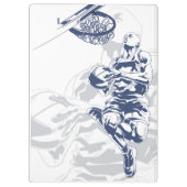 Aangepaste naam basketbalspeler klembord (Achterkant)