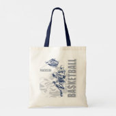 Aangepaste naam basketbalspeler tote bag (Achterkant)