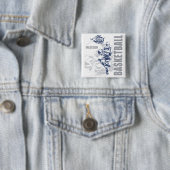 Aangepaste naam basketbalspeler vierkante button 5,1 cm (In situ)