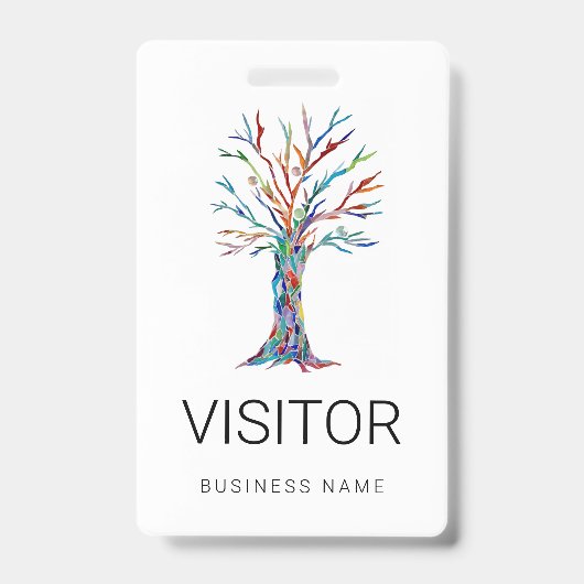 Aangepaste naam bedrijfsbezoekersbadge badge (Voorzijde)