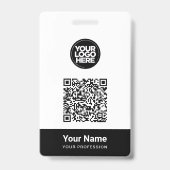 Aangepaste naam bedrijfsnaam Qr-code Logo Badge (Voorzijde)