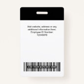 Aangepaste naam bedrijfsnaam Qr-code Logo Badge (Achterkant)