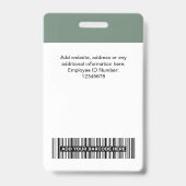 Aangepaste naam bedrijfsnaam Qr-code Logo Badge (Achterkant)
