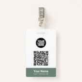 Aangepaste naam bedrijfsnaam Qr-code Logo Badge (Voorkant met clip)