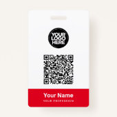 Aangepaste naam bedrijfsnaam Qr-code Logo Badge (Voorkant)