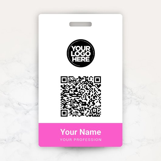 Aangepaste naam bedrijfsnaam Qr-code Logo Badge