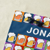 Aangepaste naam BEER Pop Kunststrand handdoek (In situ)