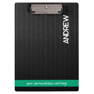 Aangepaste Naam & Bericht Gepersonaliseerd Modern Klembord