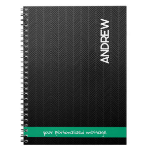 Aangepaste Naam & Bericht Gepersonaliseerd Modern Notitieboek