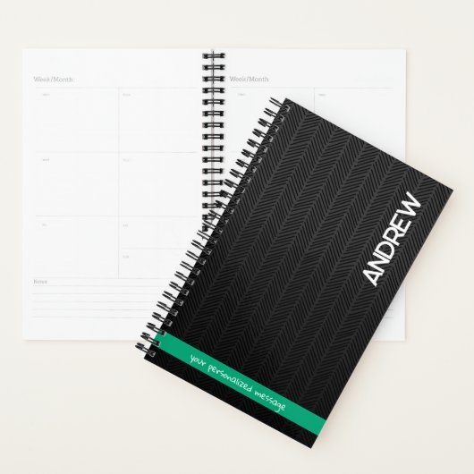 Aangepaste Naam & Bericht Gepersonaliseerd Modern Planner (Display)