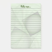 Aangepaste naam berichtschrijver pasteel groen geo post-it® notes (Voorkant)