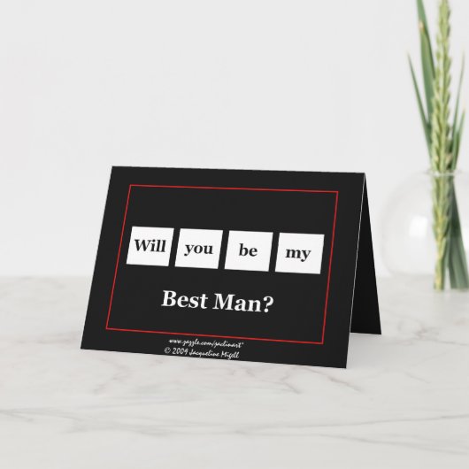 Aangepaste naam - BEST MAN Squares Weddenschap (Achterkant)