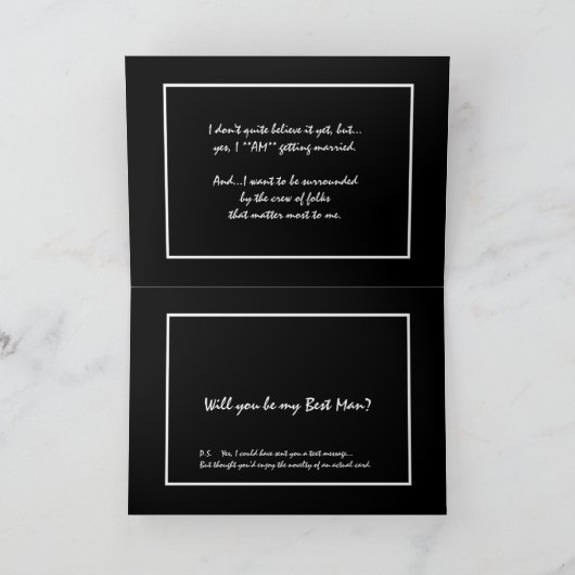 Aangepaste naam - BEST MAN Squares Weddenschap (Binnen)