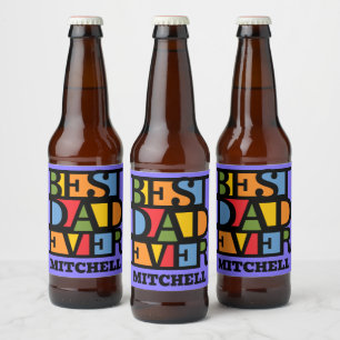 Aangepaste naam BESTE DAD OOIT Bier Etiket