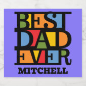 Aangepaste naam BESTE DAD OOIT Bier Etiket (Enkel label)