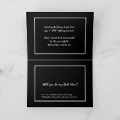 Aangepaste naam - BESTE GETUIGE Vierkante Trouwkaa (Binnen)