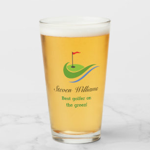 Aangepaste naam Beste Golfer Beer Glass Glas