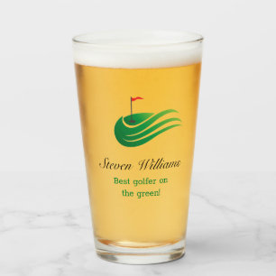 Aangepaste naam Beste Golfer Beer Glass Glas