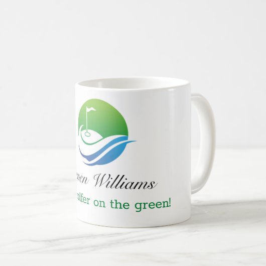 Aangepaste naam Beste Golfer Coffee-Mok Koffiemok (Voorkant rechts)
