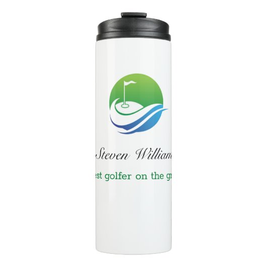 Aangepaste naam Beste Golfer Thermal Tumbler Thermosbeker (Voorkant)