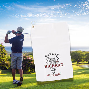 Aangepaste naam beste huwelijk cadeau golfhanddoek