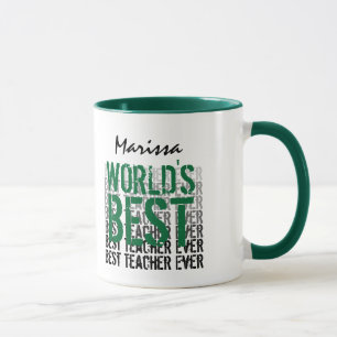 Aangepaste naam beste leraar ter wereld, versie 8 mok