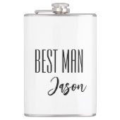 Aangepaste naam Beste Man Flask Heupfles (Voorkant)