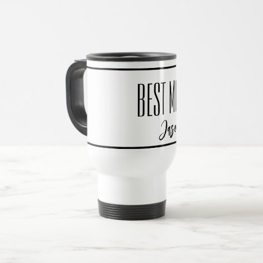 Aangepaste naam Beste man Revel Mug Reisbeker (Voorkant links)