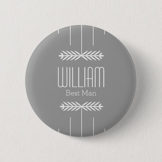 Aangepaste naam Beste man Ronde Button 5,7 Cm (Voorkant)