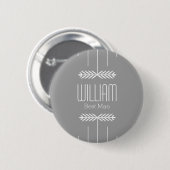 Aangepaste naam Beste man Ronde Button 5,7 Cm (Voorkant /achterkant)