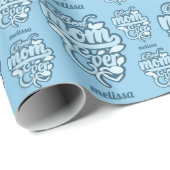 Aangepaste naam "Beste moeder ooit" Cadeaupapier (Rol Hoek)