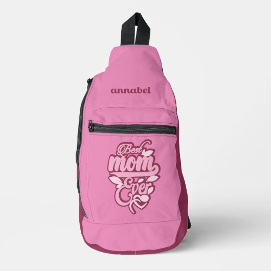 Aangepaste naam "Beste moeder ooit" Sling Bag (Voorkant)
