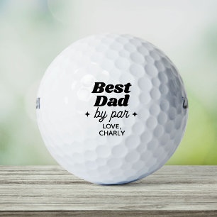 Aangepaste naam Beste pap door par retro cool Golfballen