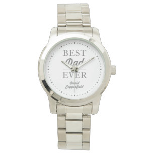 Aangepaste naam Beste pap ooit zilver Horloge