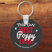 Aangepaste naam beste papaver sleutelhanger (Voorkant)