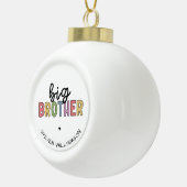 Aangepaste naam Big Brother Cute op maat Keramische Bal Ornament (Rechts)