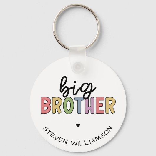 Aangepaste naam Big Brother Cute op maat Sleutelhanger (Voorkant)