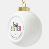 Aangepaste naam Big Sister Cute Speciaal Keramische Bal Ornament (Rechts)