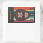 Aangepaste naam Bigfoot Rechthoekige Sticker (Tas)